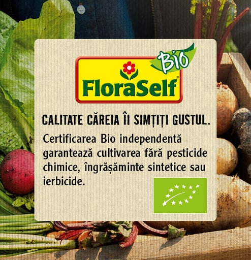 Sigla FloraSelf cu referire la agricultura ecologică