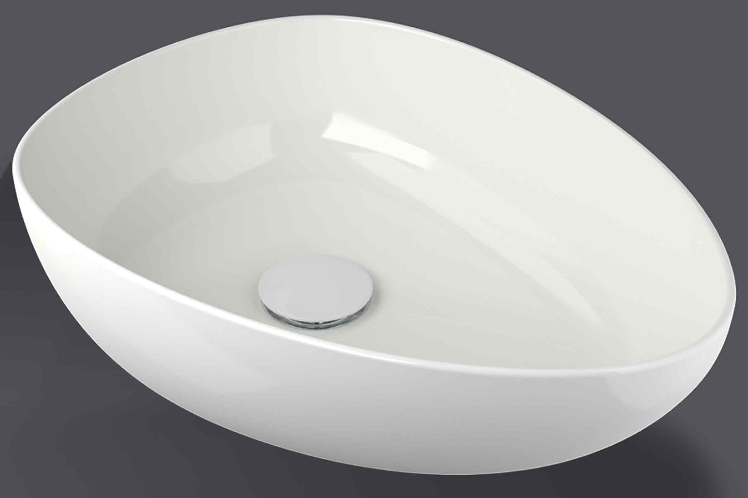 Lavoar ceramic cu ventil de scurgere rotund
