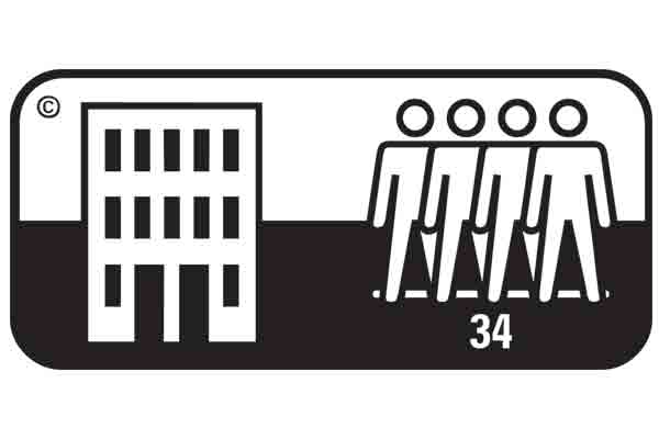 Simbol pentru uz comercial până la 34