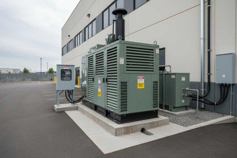 Generator industrial pentru alimentare de urgență exterioară