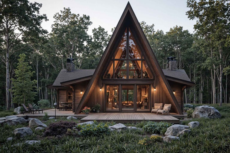 Amenajare casa tip A - Ghid complet pentru designul interior și exterior al unei case tip A frame