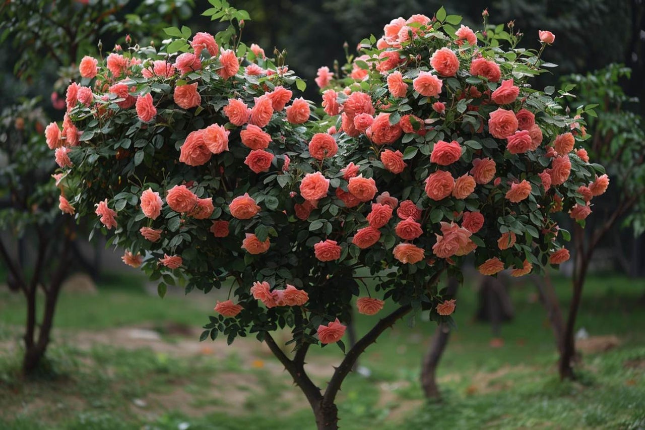 Trandafir copac cu multe flori