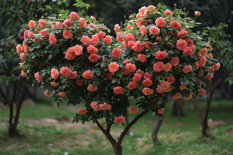 Trandafir copac cu multe flori