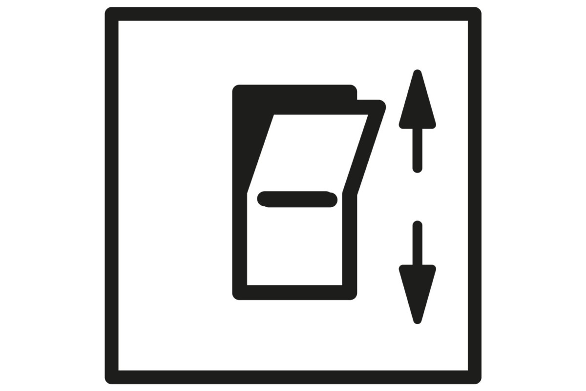 Simbol pentru înălțime reglabilă manual