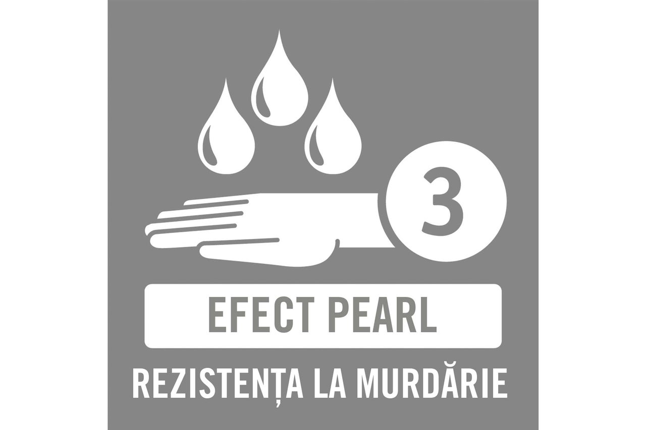 Simbol pentru rezistență la murdărie cu efect de perlă nivelul 3