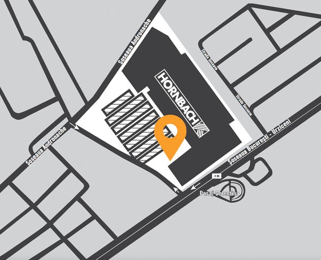 Planul de localizare al magazinului Hornbach
