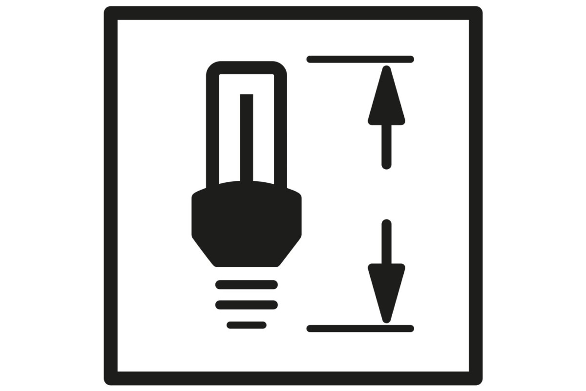 Simbol pentru adâncimea de instalare a unei lămpi