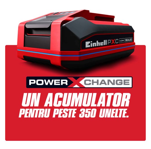 Acumulator Einhell Power X-Change 4.0 Amperi ora pentru peste 350 de unelte.