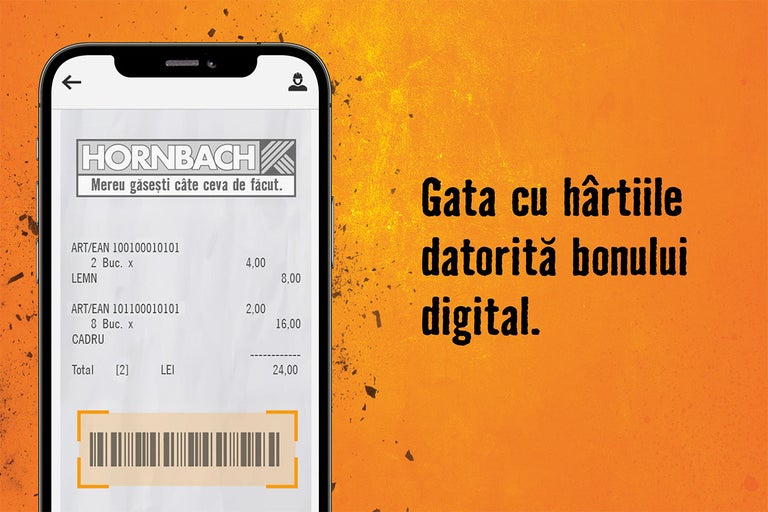 Smartphone cu bonus digital Hornbach