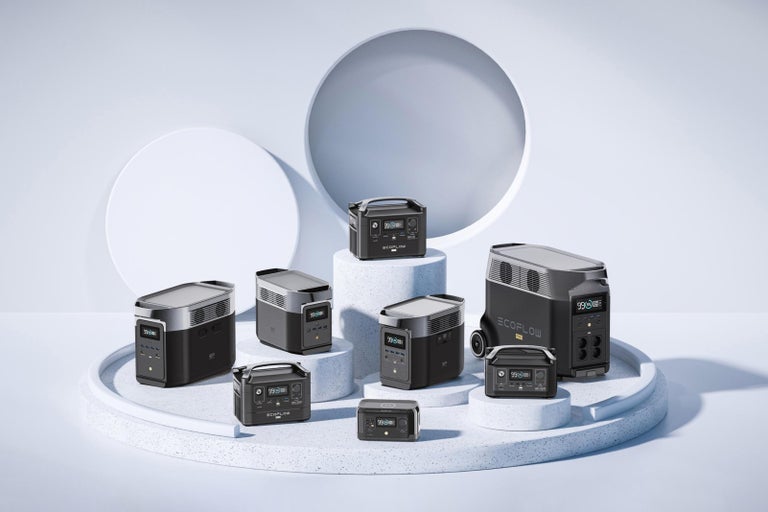 Diverse stații de alimentare EcoFlow de diferite dimensiuni