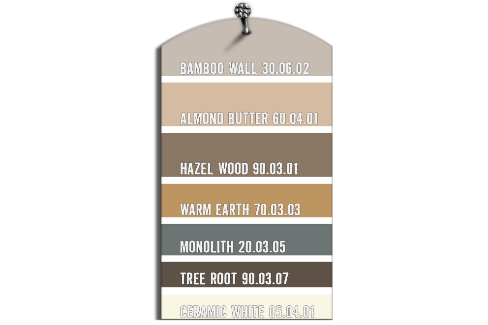 Paleta de culori pentru stilul de amenajare Origin Paleta de culori pentru stilul de amenajare Origin