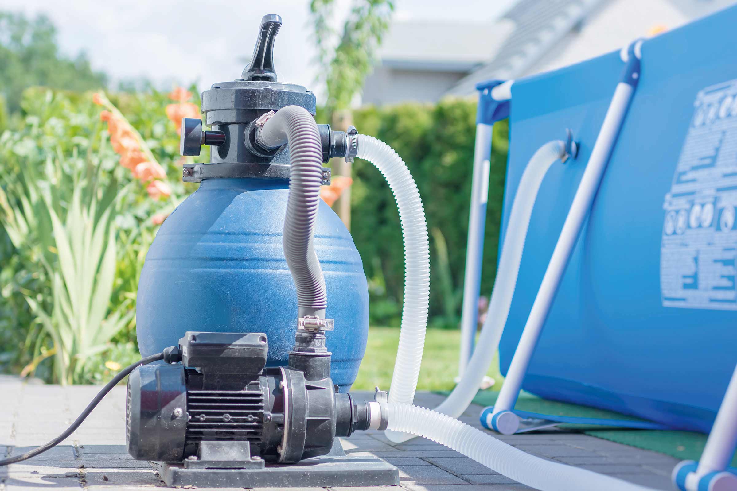 Sistem de filtrare cu nisip cu piscină în aer liber