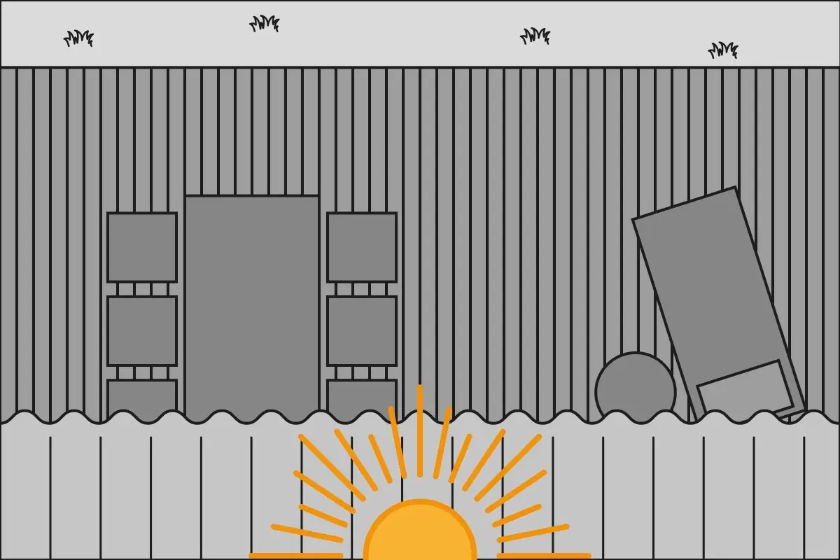 Balcon sau terasa cu vedere spre nord
Balcon sau terasa cu vedere spre nord