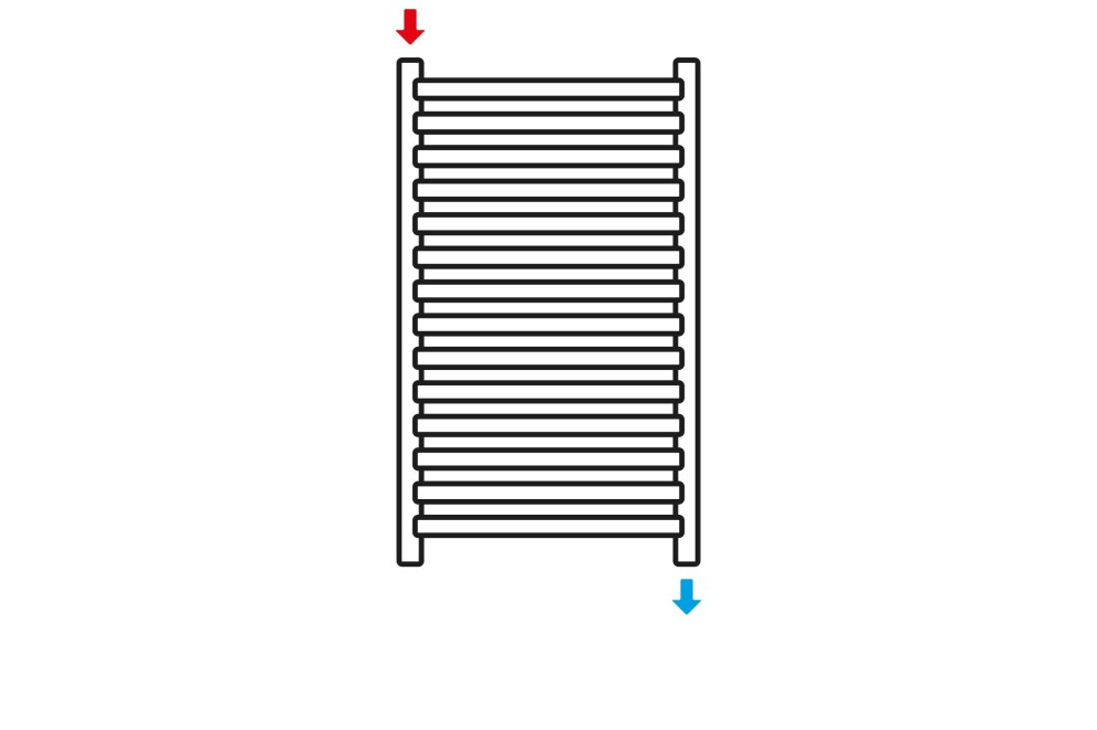 
				Radiator cu conexiuni pe diagonală 1

			