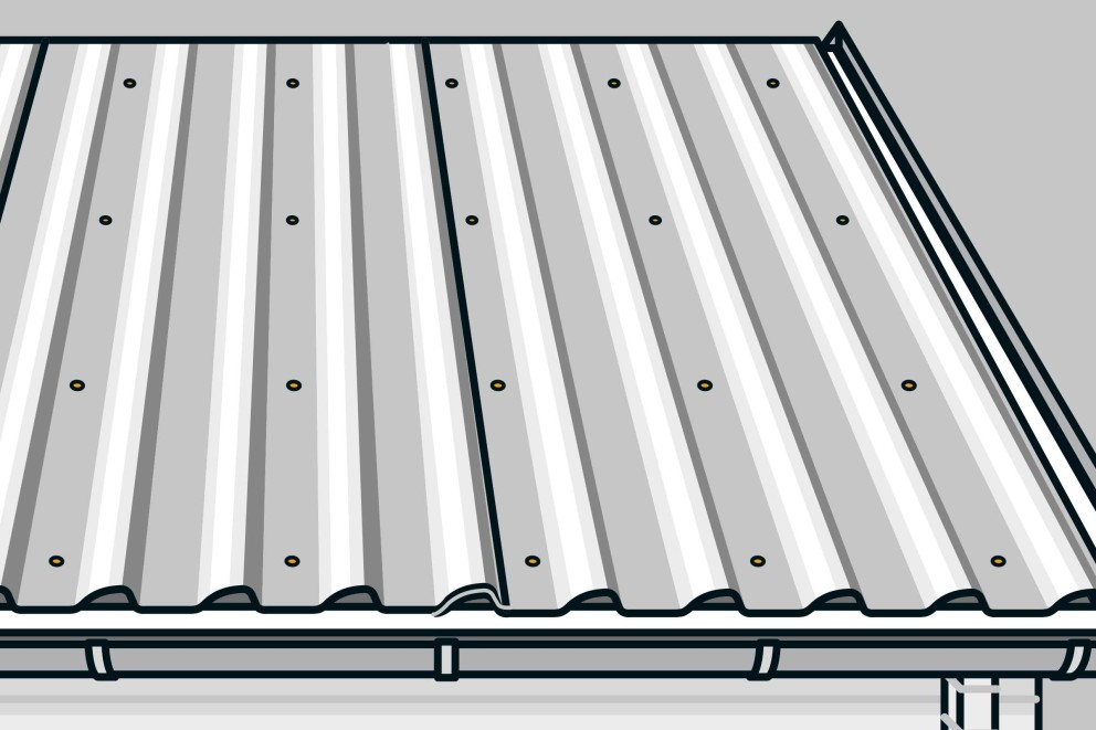  montarea acoperisului de tabla pentru casuta de gradina 7 