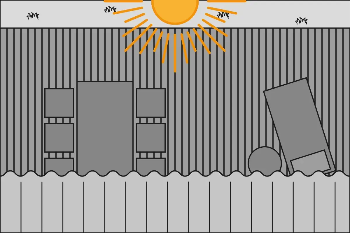 Balcon sau terasa cu vedere spre sud
Balcon sau terasa cu vedere spre sud