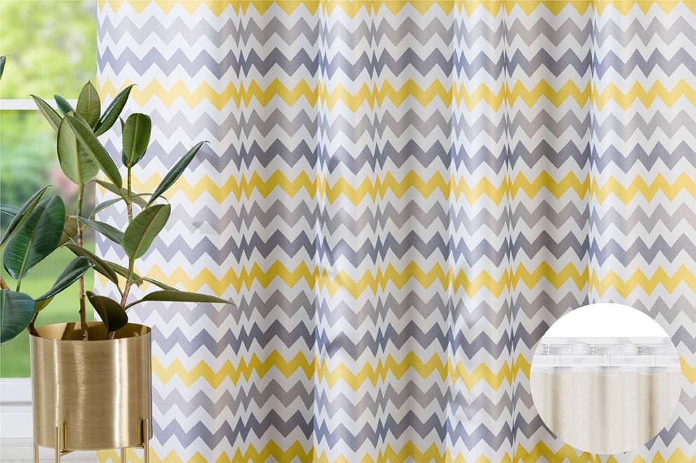 Draperie cu model geometric pentru foisor Draperie cu model geometric pentru foisor