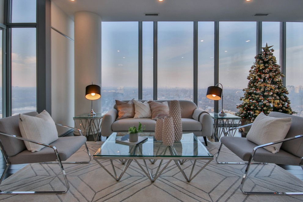 Living decorat de Craciun 4 Living decorat de Craciun 4