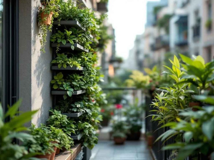 Gradina verticala pe balcon Gradina verticala pe balcon