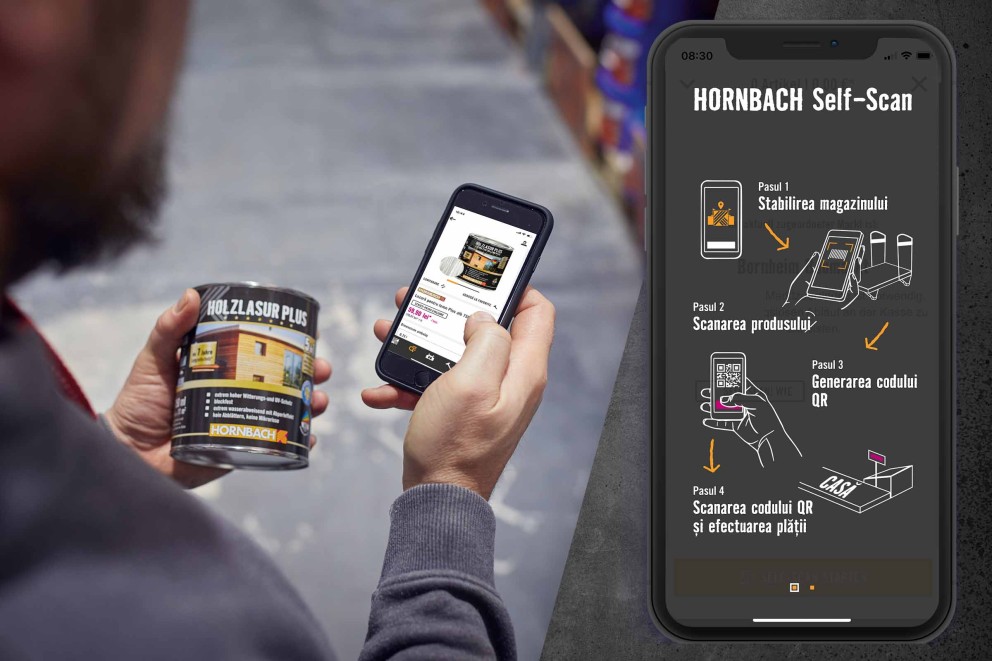 Aplicatia HORNBACH Functia Self Scan Aplicatia HORNBACH Functia Self Scan