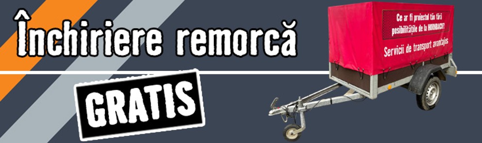 Inchiriere remorca HORNBACH 2024 Inchiriere remorca HORNBACH 2024