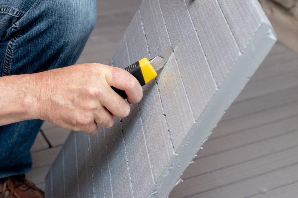 Polistirenul extrudat cutter, proces de tăiere bucată de polistiren Polistirenul extrudat cutter, proces de tăiere bucată de polistiren