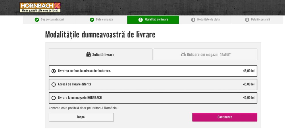 Pasul 3 Modalitati de livrare Cum comand Pasul 3 Modalitati de livrare Cum comand