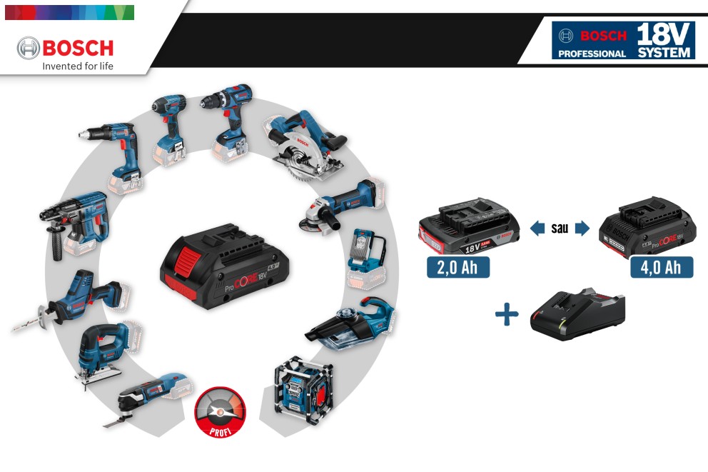 Bosch Professional un acumulator pentru toate aparatele Bosch Professional un acumulator pentru toate aparatele