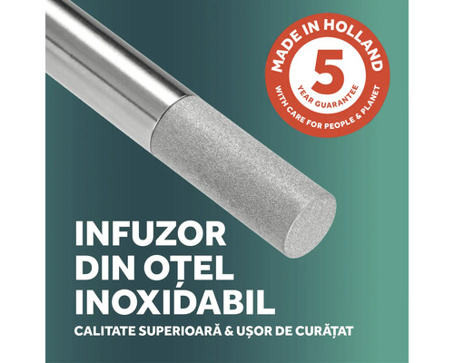 Infuzor din oțel inoxidabil cu garanție de cinci ani