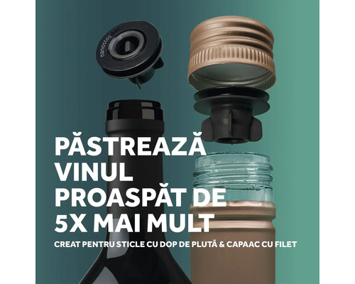 Sticle de vin cu plută și capac cu filet, precum și dop de vin potrivit