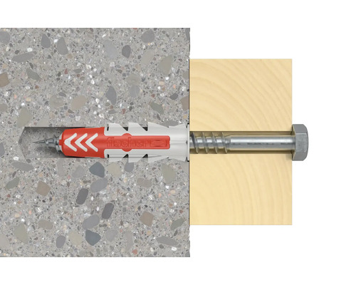 Dibluri Fischer în beton și lemn