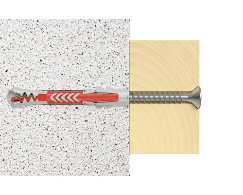 Diblu Fischer cu șurub în perete și lemn