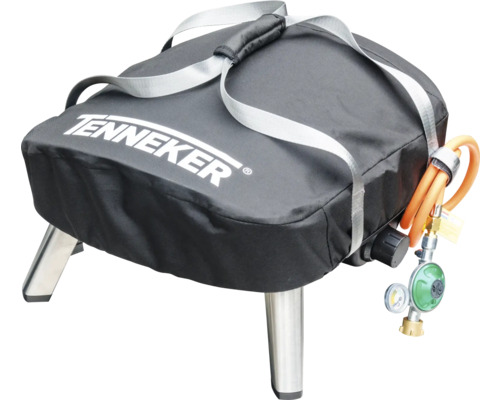 Grătar portabil pe gaz Tenneker cu mânere și racord de gaz