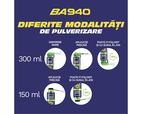 Bostik BA940 variante de pulverizare, cutie de 300 ml și 150 ml