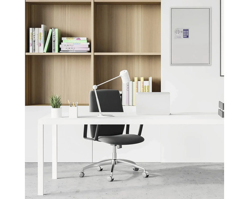 Birou cu birou, scaun de birou, raft și seif