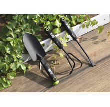 Set de unelte de grădină compus din lopată, greblă și săpăligă pentru buruieni