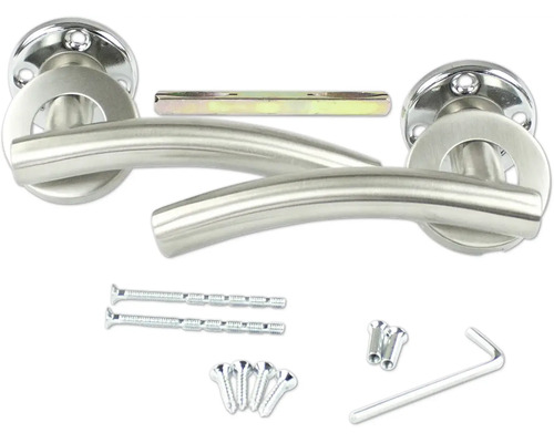 Set mânere de ușă cu material de fixare