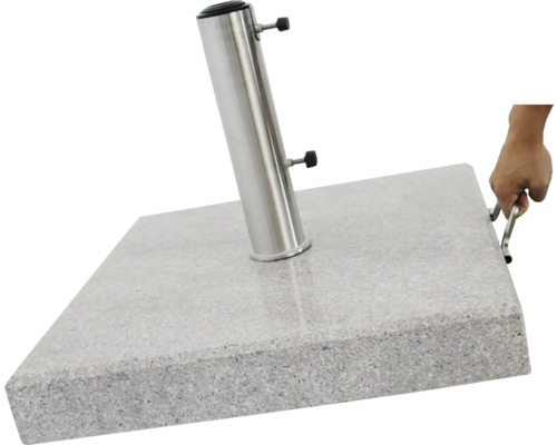 Suport umbrelă de soare din granit cu tub din oțel inoxidabil