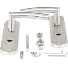 Mânere ușă cu șild Pertura Elin 72/240 mm oțel inoxidabil, pentru ușă baie/toaletă (WC)