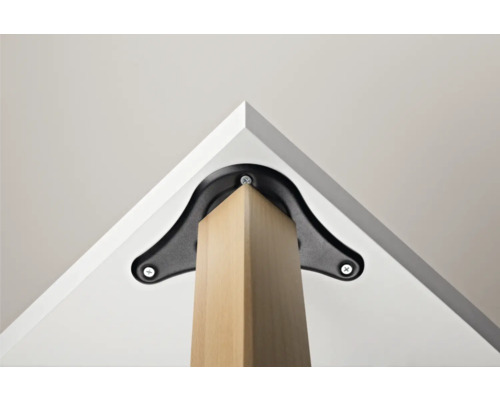 Fixare picior masă cu placă de montaj și șuruburi