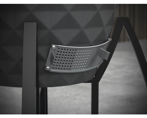 Imagine detaliată a unui grătar cu orificiu de ventilare