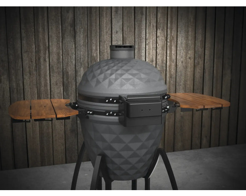 Grătar ceramic cu mese laterale pentru exterior