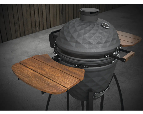 Grătar ceramic cu mese laterale pentru grădină