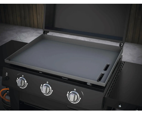 Grătar cu plită și butoane de control