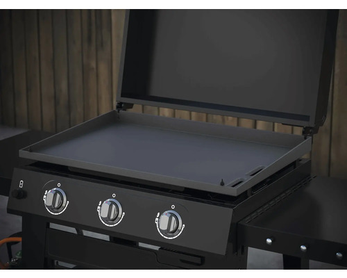 Grătar cu trei arzătoare și plită