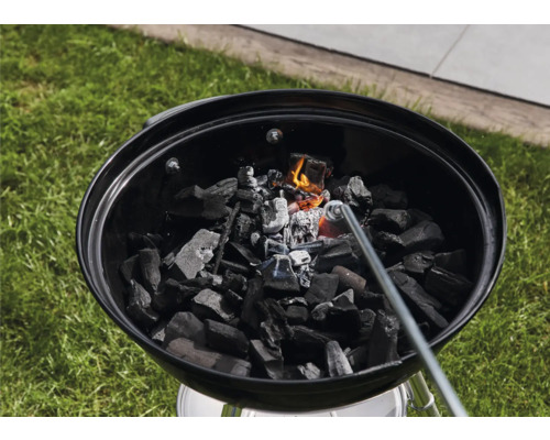 Grătar cu cărbune și aprinzător