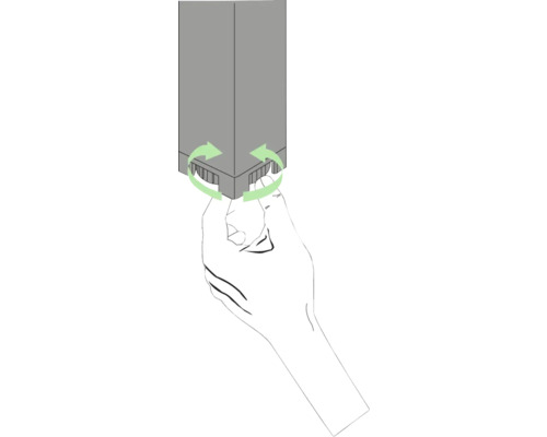 Mână roteste un recipient cu o mișcare de rotație