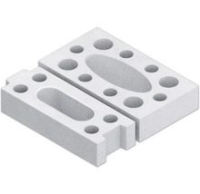 Două blocuri de beton celular cu scobituri