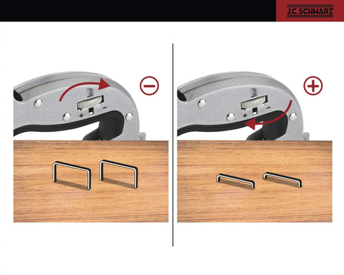 Opțiuni de reglare a unui capsator cu capse