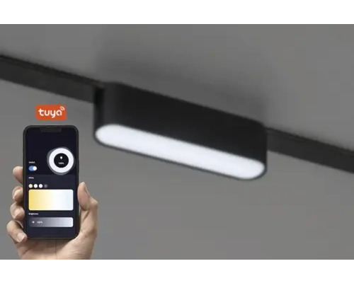 Șină cu lampă LED și control prin aplicația de pe smartphone